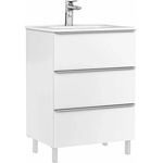 Gala Комплект шкафове за пода с 3 чекмеджета Gala Shona, бял, с мивка Klea 60 см (G7896621)