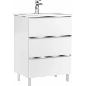 Gala Комплект шкафове за пода с 3 чекмеджета Gala Shona, бял, с мивка Klea 60 см (G7896621)