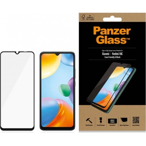 Panzer Стъклен протектор PanzerGlass за Xiaomi Redmi 10C, CaseFriendly - Черно