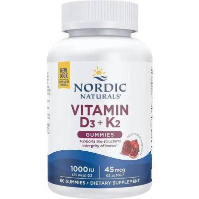 Nordic Naturals Vitamin D3 + K2, 60 желирани таблетки, Nordic Naturals (61119)