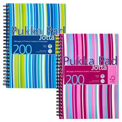 Pukka Pad Спирална тетрадка, A5, с подвързия, 100 страници, PUKKA PAD "Stripe Jotta (JP021)