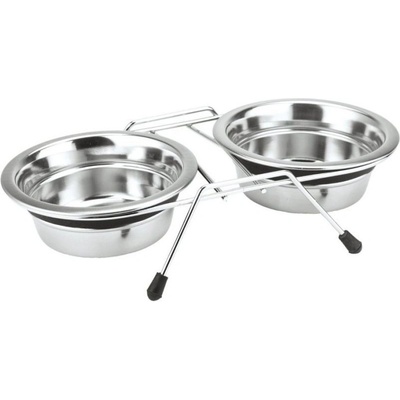 Nobby praktický stojan s nerezovými miskami 700 ml