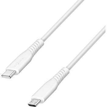 LogiLink Кабел Logilink USB 2.0 Type-C, C/M - micro USB/M, 480 Mbps, 12 W, бял, 1 м