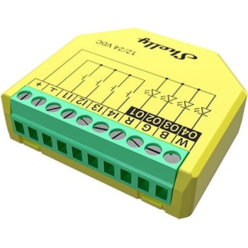 Shelly Микромодул Smart реле 4х димер за ленти 120W@12V, 240W@24V Shelly Plus RGBW PM - 265635S (SHELLY PLUS RGBW PM)