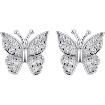 DELIS Сребърни обеци, jw731, дизайн на пеперуда, с родиево покритие (jw731)