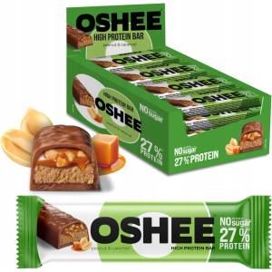 OSHEE протеиново блокче с вкус на ядки и карамел карамел 49g x 12 бр