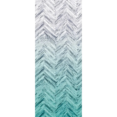 Komar Vliesová fototapeta Herringbone Mint rozměry 100 x 250 cm