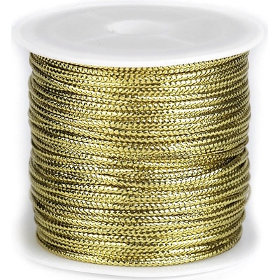 Lurexová šňůra plochá zlatá 1,1mm/30m