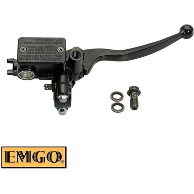EMGO pumpa přední brzdy kompletní (13mm) s upevněním zrcátka HONDA CBR 125, XR 125 L, NXR 125, XR 250, CTX 200, CBX 250 TWISTER, CB 300 F 15-18, CBR 300 R 15-19, XR 650 L (45510-KGA-941/45510-K33-305) – Zboží Mobilmania