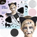 Derform farby na tvár s čelenkou mačka