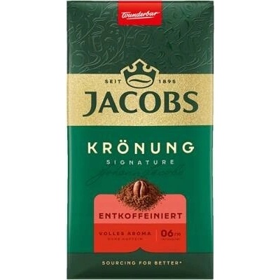 Jacobs Kronung Signature bez kofeínu mletá 0,5 kg