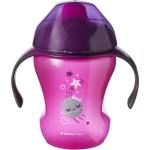 Tommee Tippee Неразливаща се чаша с мек накрайник Tommee Tippee, Розова, 230 ml, 6 m+ (TT.0135_girl)