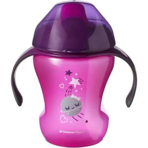 Tommee Tippee Неразливаща се чаша с мек накрайник Tommee Tippee, Розова, 230 ml, 6 m+ (TT.0135_girl)