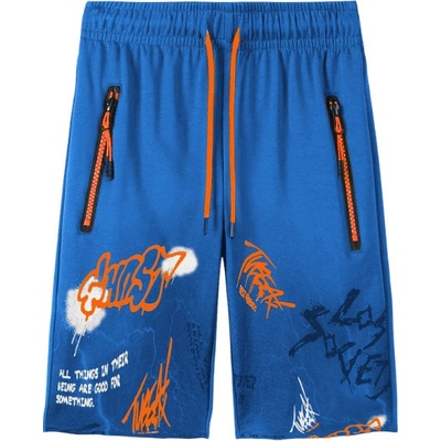 chlapecké 3/4 tepláky modré Kugo MS9891