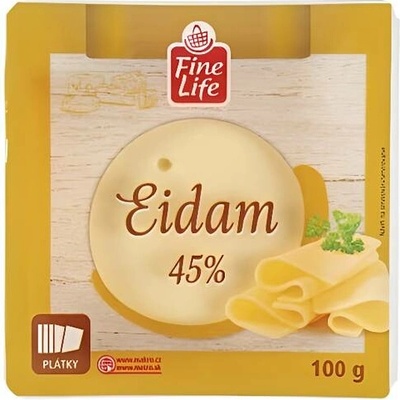 Fine Life Eidam 45% plátky 100 g
