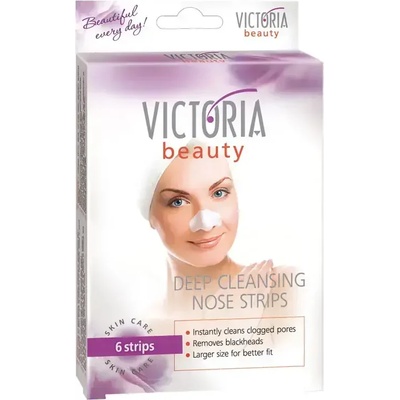 Victoria Beauty Дълбоко почистващи ленти за нос за премахване на черни точки 6бр (59042-fk)