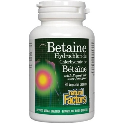 Natural Factors Бетаин хидрохлорид 500 mg 90 V капсули | Natural Factors (1720 NF)