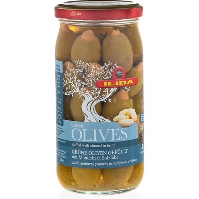Ilida Olivy zelené plněné mandlí 350 g – Zboží Dáma