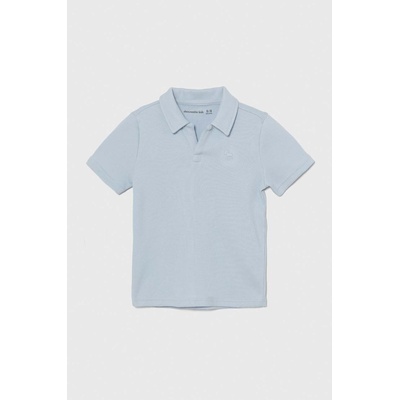 Abercrombie & Fitch Детска тениска с яка Abercrombie & Fitch в синьо с изчистен дизайн (KI224.4015)