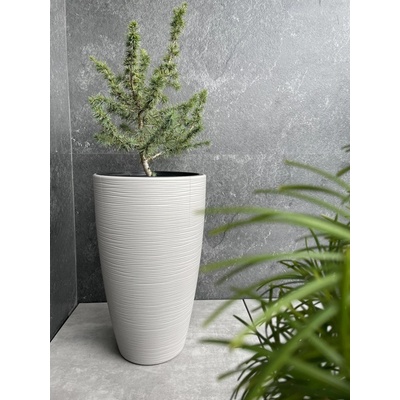 FORMplastic Kvetináče GOBI SLIM 30 svetlo sivý