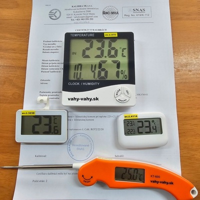 Kalibrovaná HACCP sada teplomerov - 8 - | Akreditovaný certifikát ISO/IEC 17025