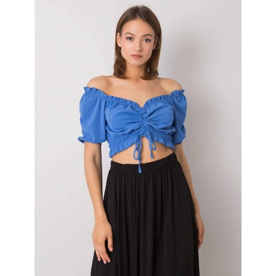 DÁMSKÝ TOP S ŘASENÍM RO-BZ-2534.07 BLUE