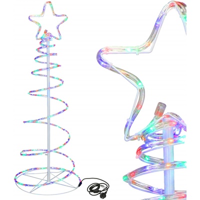 SPRINGOS Коледна елха на открито 192 LED, 8 м флуоресцентна IP44, многоцветна (CL1230)