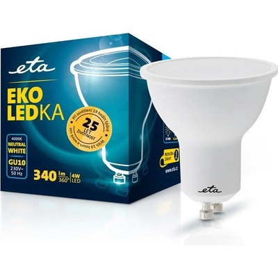 Eta EKO LEDka bodová 4W, GU10, neutrální bílá