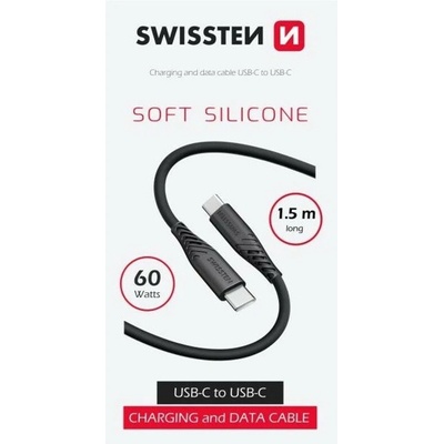 Swissten 48146 USB-C + USB-C 1,5m černý