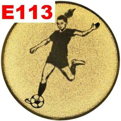 Emblém E113 FOTBALISTKA umístění na sportovní pohár nebo medaili 25 mm