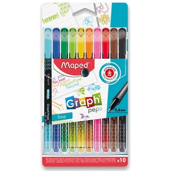 Maped Liner Graph Peps Deco 0,4 mm mix farieb 10 ks