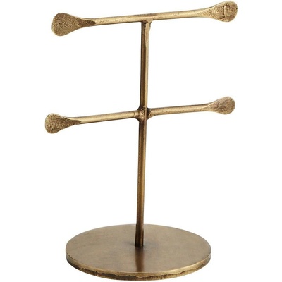 Madam Stoltz kovový stojánek na šperky Hand Forged Brass zlatá barva