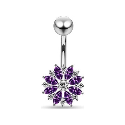 Šperky4U Stříbrný piercing do pupíku - BP01035-Q
