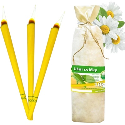 HOXI Ušní svíčky v plátěném sáčku 10 ks heřmánek – Zboží Mobilmania