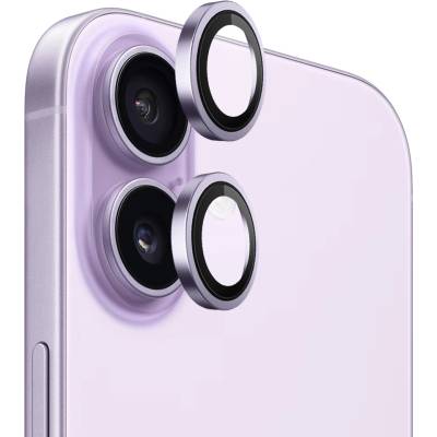 Blueo Протектор - Камера за iPhone 17 - Blueo - Оригинална метална рамка със стъклени лещи - Лилав