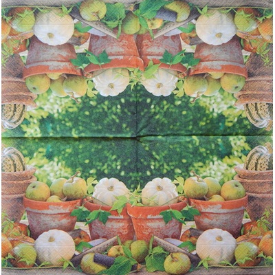 Paper Designe servítky Dýně a květináče 33x33cm