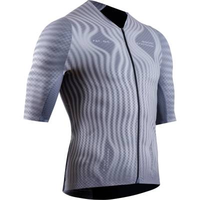 X-Bionic Мъжка фланелка с къс ръкав за колоездене X-Bionic Corefusion Ultimate Aero Jersey S/S Cycling jersey - Windmap / Seal Grey (056-3353-0113)