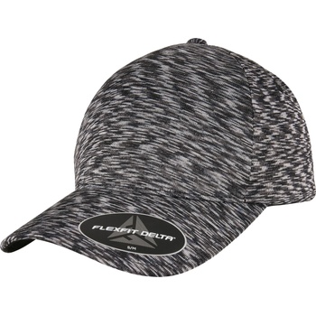 Urban Classics Шапка с козирка в черен меланж FLEXFIT DELTA UNIPANEL CAP melange black UB-280-02710 - Черен, размер L/XL