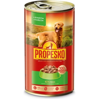 Propesko Adult jehněčí a kuřecí v omáčce kousky 1240 g