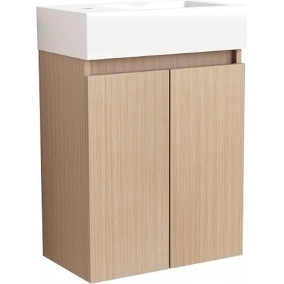 Inter Ceramic Конзолен шкаф за баня COMPACT 4240-КТ, Inter Ceramic, с умивалник, PVC, 60х42х25см (4240)