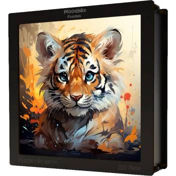 WoodMix Puzzles Дървен пъзел WoodMix, Животни, 200 части - Тигърче (WM-N-0005)