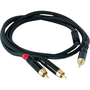 Master Audio Кабел Master Audio - RCA351, 2x RCA/3.5 mm, 1 m, черен (RCA351)