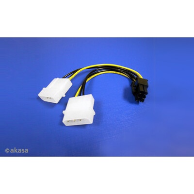 AKASA - 4-pin Molex na 6-pin ATX PCIex adaptér AK-CB4-6 Akasa