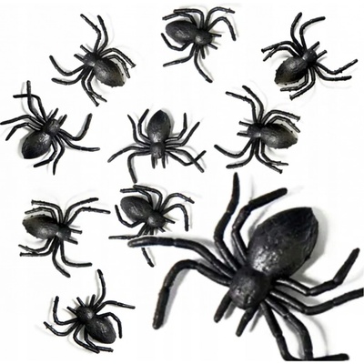 PartyDeco Dekorácia Pavúky čierne