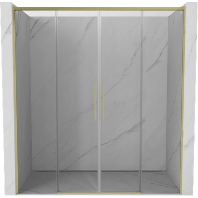 Mexen Rox Двойни плъзгащи се душ врати 170 см, прозрачни, златно четкано (8C2-170-002-55-00)