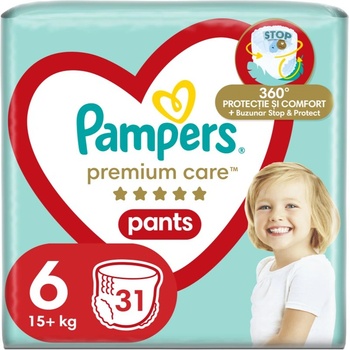 Pampers Premium Care Pants Size 6 еднократни пелени гащички 15+ kg 31 бр