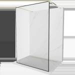 Mexen Kioto Свободностояща душ стена 160 x 200 см, черна рамка 8 мм, златна - 800-160-002-50-70 (800-160-002-50-70)
