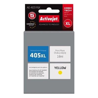 Compatible Мастило Activejet AE-405YNX (заместител за Epson 405XL C13T05H44010, Supreme, 18 ml, жълто) (AE-405YNX)