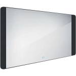 Nimco - Огледало със LED осветление, 120x65 см, сензор за допир, алуминий/черно ZPC 42006V-90 (ZPC 42006V-90)