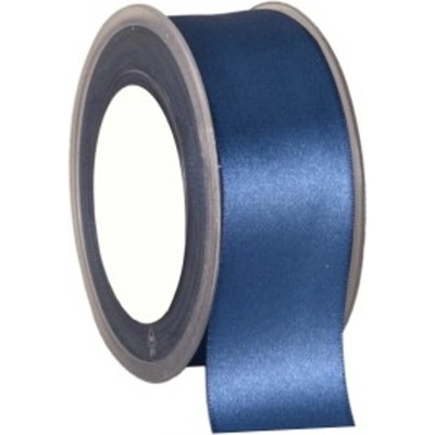 Oboustranná saténová stuha 38 mm x 25 m tmavě modrá
